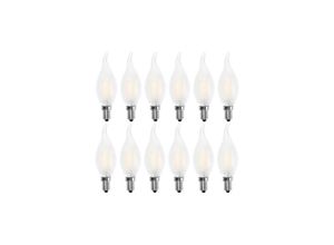 5328851319245 - E14 Flammen-LED-Glühbirne Kerzenform Warmweiß 2700 k 4 w Glühlampe entspricht 40 w 400 lm 12er-Pack [Energieklasse a+] - Lablanc