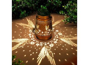 5328851324126 - LaBlanc – Solar-Kolibri-Laterne dekorative Hängelaterne aus Metall für den Außenbereich wasserdichte LED-Dekorationsleuchte für Garten Terrasse