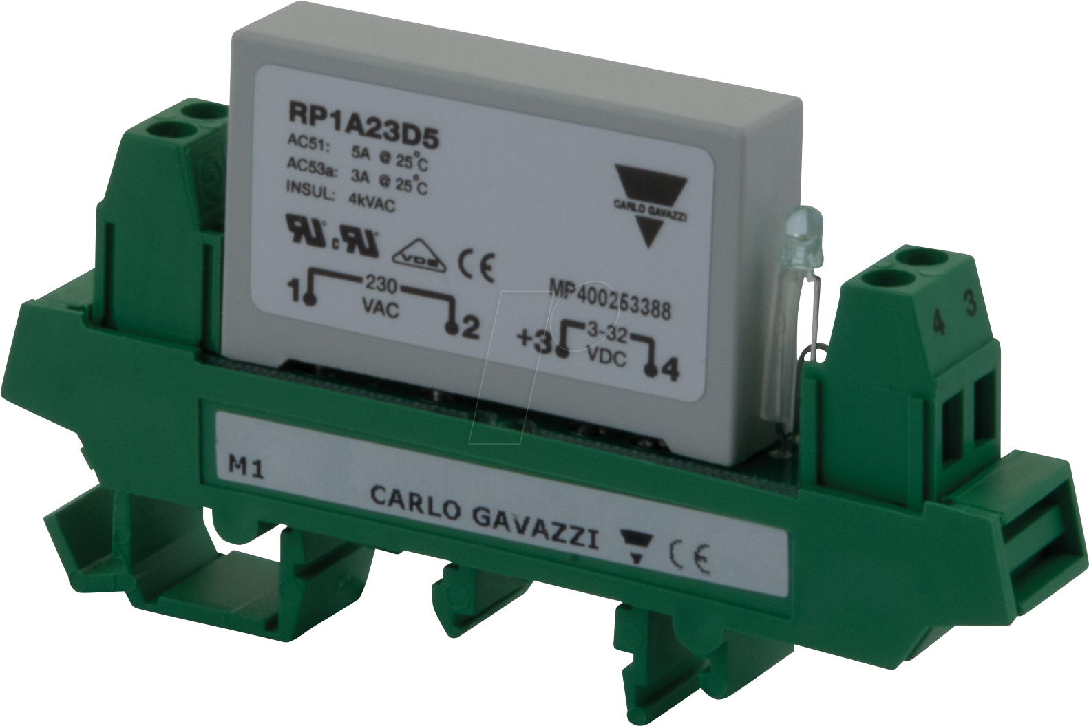 5350035408247 - RP1D060D8M1 - Halbleiterrelais mit DIN Adapter und LED 1-pol 8 A 1 - 60 V D 5350035408247 - RP1D060D8M1 - Halbleiterrelais mit DIN Adapter und LED 1-pol 8 A 1 - 60 V D