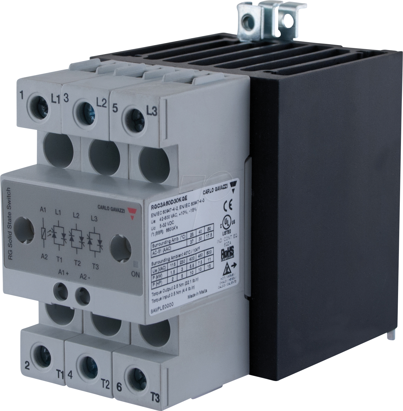 5350035423769 - RGC3A60A30KGE - Halbleiterrelais Typ RGC 3-pol 30 A 42 - 660 V AC 5350035423769 - RGC3A60A30KGE - Halbleiterrelais Typ RGC 3-pol 30 A 42 - 660 V AC