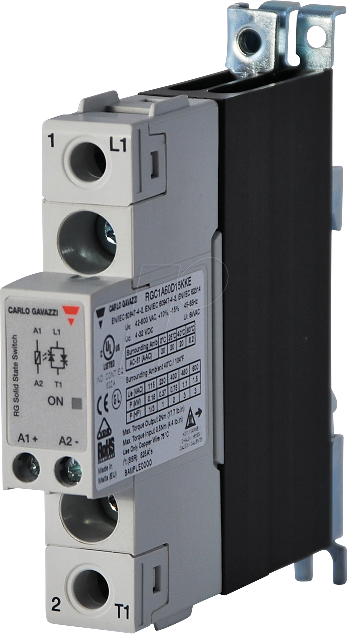 5350035425145 - RGC1A60D25KKE - Halbleiterrelais Typ RGC 1-pol 25 A 42 - 660 V AC