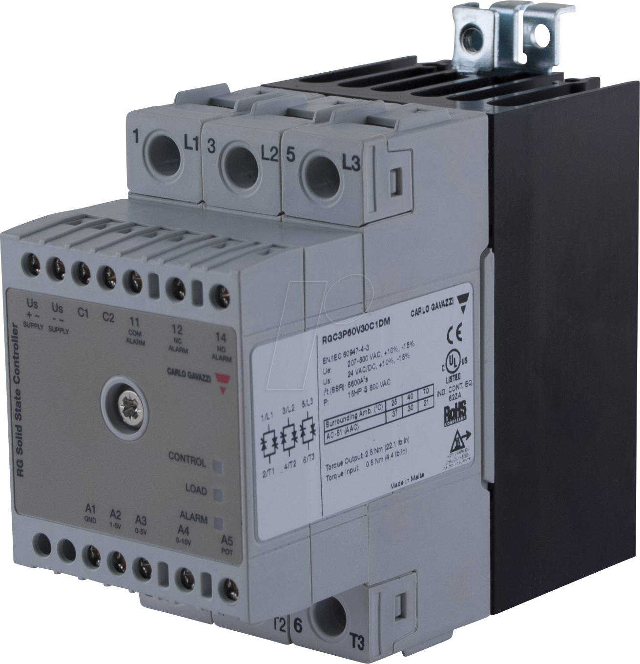 5350035426074 - RGC2P60V25C1DM - Halbleiterrelais RGC2 proportional 2-pol 25 A 180 - 660 V AC
