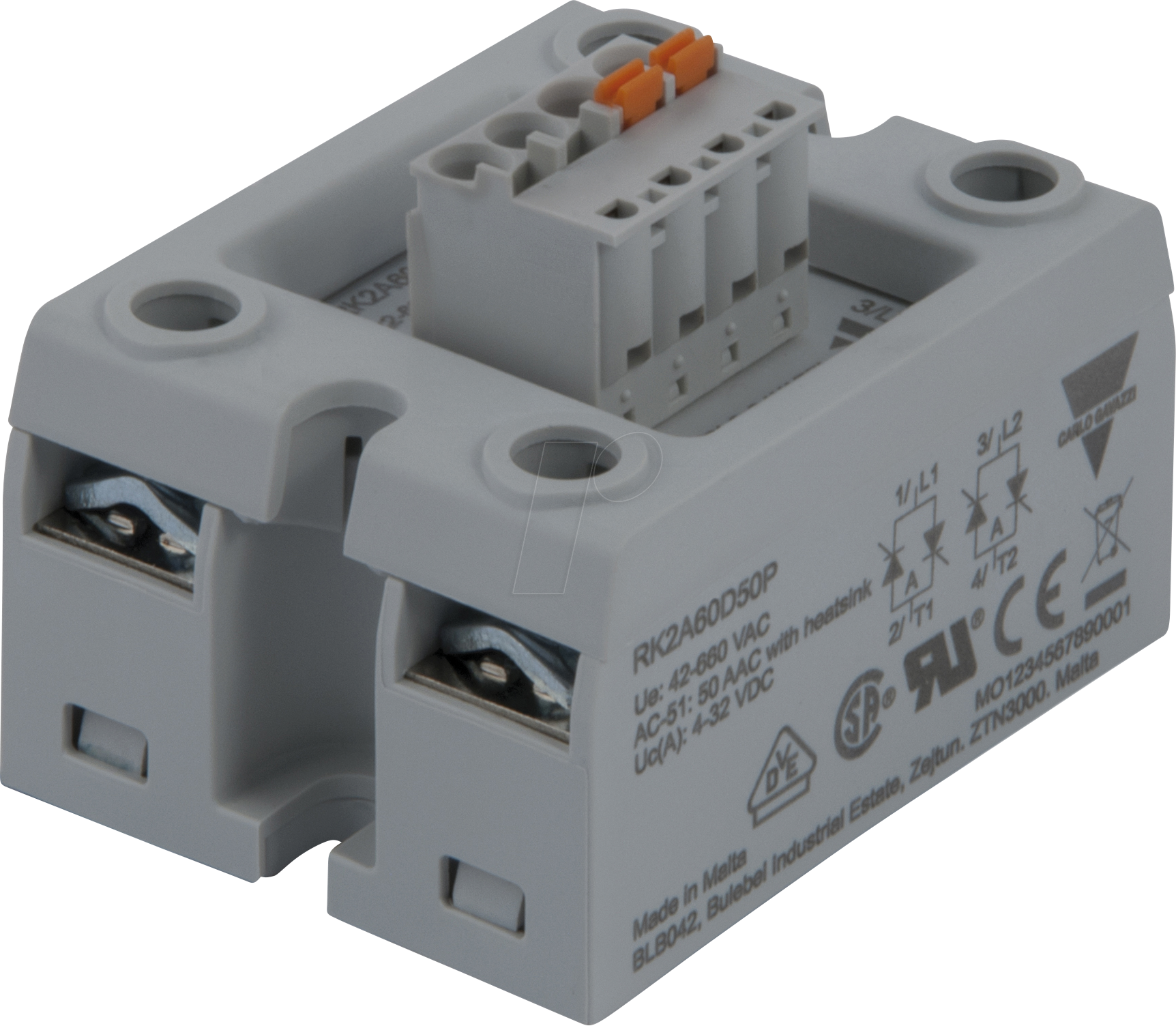 5350035431047 - RK2A60D50P - Halbleiterrelais RK duale Steuerung  2-pol 50A 42 - 660 V AC