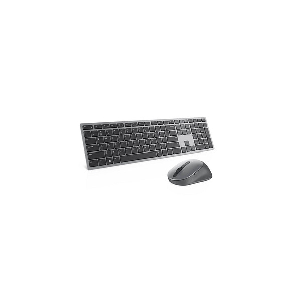 5397184357477 - Premier-Mehrgeräte-Wireless-Tastatur und -Maus - KM7321W - deutsch (QWERTZ) - Volle Größe (100%) - RF Wireless + Bluetooth - QWERTZ - Grau - Titan - Maus enthalten