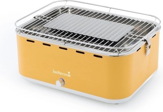 5400269204563 - Barbecook Carlo - Tisch-BBQ - Holzkohle-BBQ-Grill - Inkl Tragetasche - Sunshine Yellow - 44 x 33 x 21cm