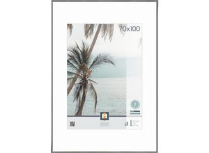 5400458660750 - Xxxl Bilderrahmen Kyoto  Silber  Kunststoff Glas  rechteckig  101x71 cm  Bilder und Zubehör Bilderrahmen Bilderrahmen Kunststoff