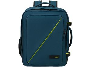 5400520240736 - AMERICAN TOURISTER Reiserucksack Zweiwege-Reißverschluss Kompressionsriemen blau