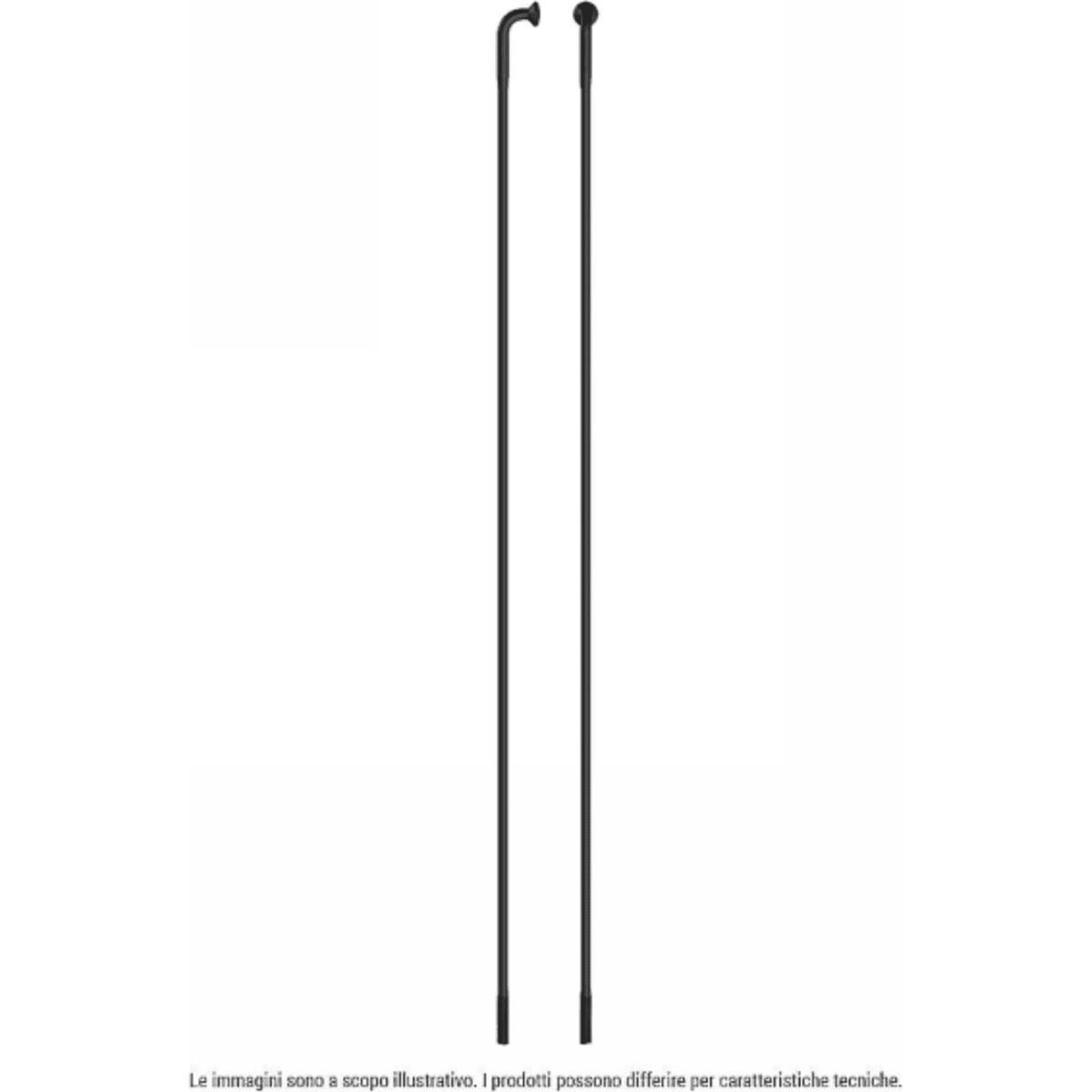 5400540000174 - D-Light Inox J-Bend Speichen 256mm Schwarz mit Messingnippel 12mm - 4 Stück