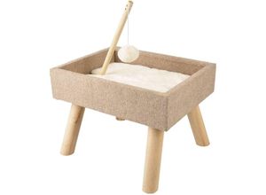 5400585055061 - - Katzenbett mit Spielzeug Scandi Beige 435x40x545 cm 560553 Beige