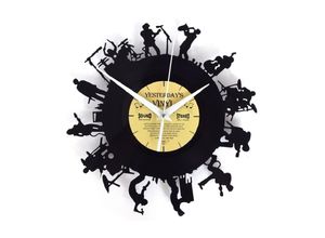 5400837150025 - Wanduhr »Yesterdays Vinyl Musikband Ø 30 cm Gold Schwarz«