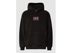 5401128316427 - Levis - Kapuzenpullover aus Fleece in Schwarz mit mittigem Logo