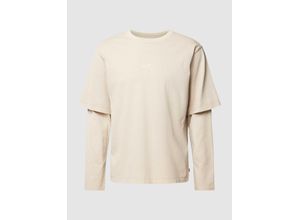 5401128656103 - Levis - Langärmliges Shirt in Beige mit T-Shirt-Overlay-Weiß