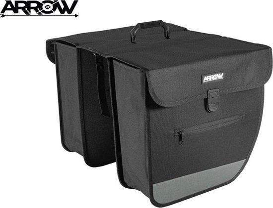 5404017905504 - Double Bicycle Bag - Geräumige Fahrradtasche - Fahrradtasche - Wasserfest - Wasserdicht - 25 L - Schwarz