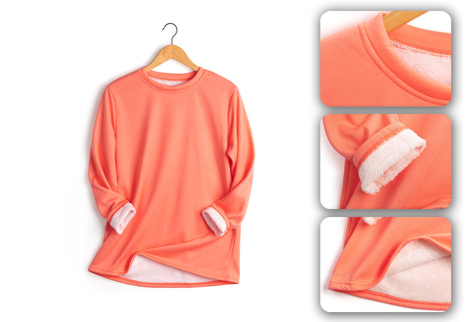 5404017907737 - MILANORO Kuschelige Fleece-Tunika - Orange - XXL 5404017907737 - MILANORO Kuschelige Fleece-Tunika - Orange - XXL