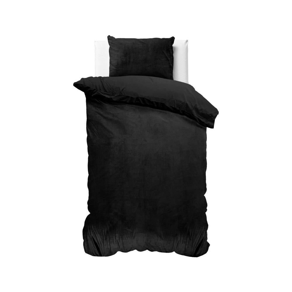 5404017909342 - Home & Comfort Spannbetttuch 140 x 200 cm Bio-Baumwolle - Schwarz