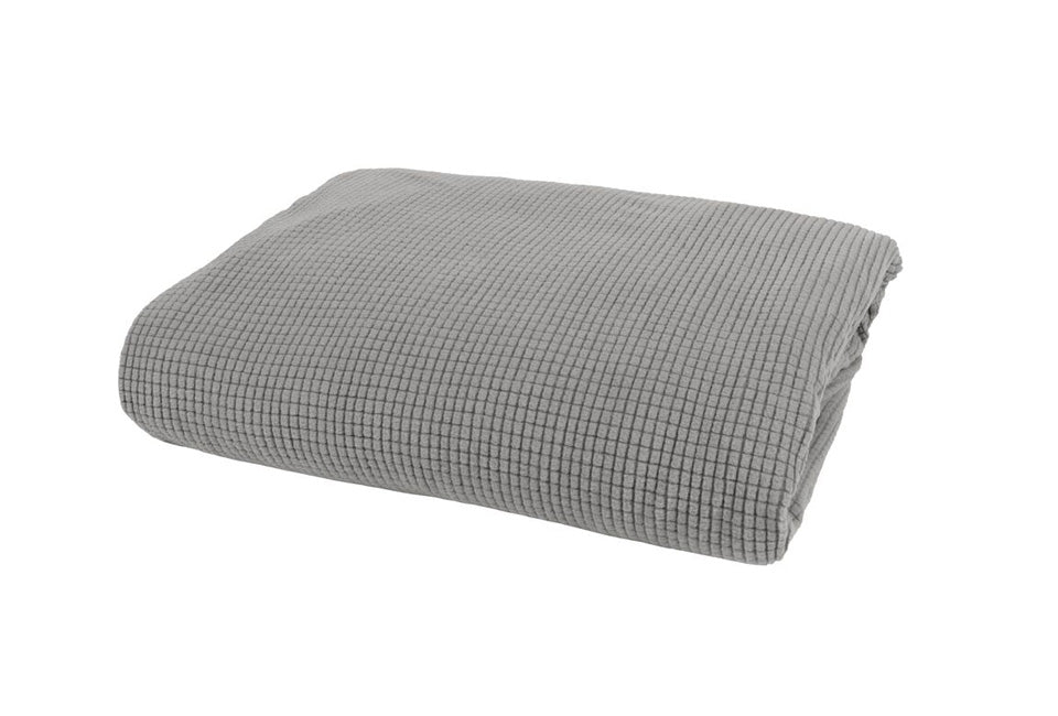 5404017910355 - Home & Comfort Soft Stretch Seat Protector für 2-Sitzer - Hellgrau - 59x245 cm - Schützen Sie Ihre Möbel mit Stil