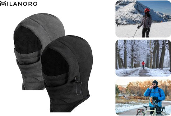 5404017910799 - - Warme Fleece-Schal-Mütze - Grau - 1 Stück