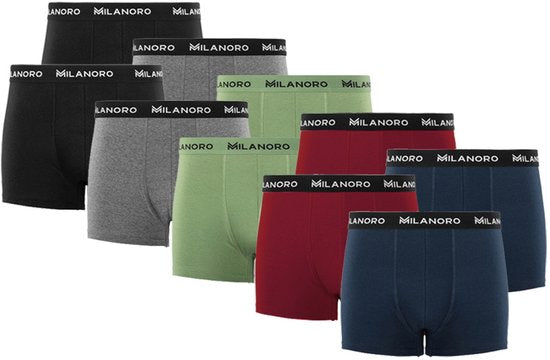 5404017911772 - - 10er-Set modische Boxershorts aus Baumwolle - Dunkler Mix - XXL