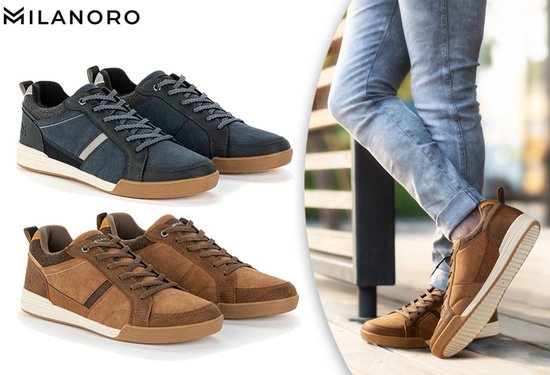 5404017918122 - - Bequeme Herren-Turnschuhe - Cognac - Größe 43