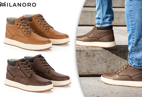 5404017918269 - - Bequeme Herren-Turnschuhe - Cognac - Größe 45