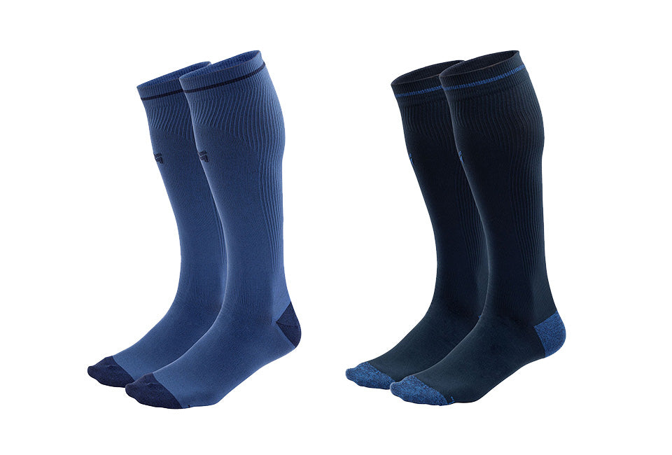 5404017919136 - Zwei Paar multifunktionale Kompressionssocken Blau Größe 39 42