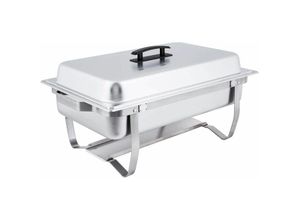 5407007661954 - - F433-1 Speisenwärmer Buffetwärmer GN1 1 bain marie mit Deckel 60x37x29cm - Grau