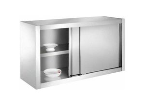 5407007663026 - SSC160 Küchenschrank Hängeschrank aus Edelstahl 160x40x60cm ideal für Restaurants Küchen Kantinen  - Grau - Bc-elec