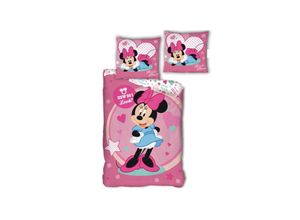 5407007983599 - Minnie Maus Kinder Bettwäsche 140x200 cm 100% Mikrofaser