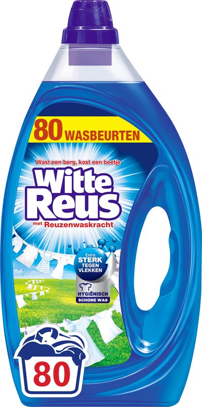 5410091766238 - White Giant Gel - Flüssigwaschmittel - Weiße Wäsche - Großformat - 80 Waschgänge