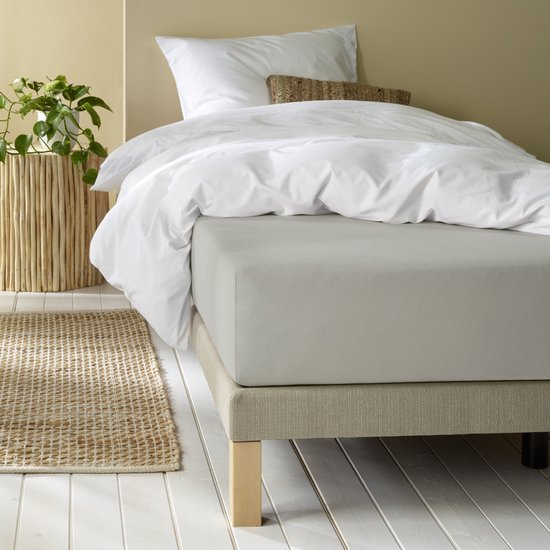 5410156617635 - Spannbetttuch Alina Silber - 140 x 200 x 30 cm - Baumwoll-Jersey