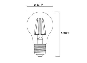 5410288301303 - E27 Filament LED-Lampe 23W 2700K 485 lm