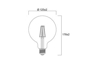 5410288301358 - E27 Filament LED G120 4W 2700K 840 lm