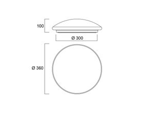 5410288434346 - Start Surface LED-Deckenlampe dimm Ø 36cm