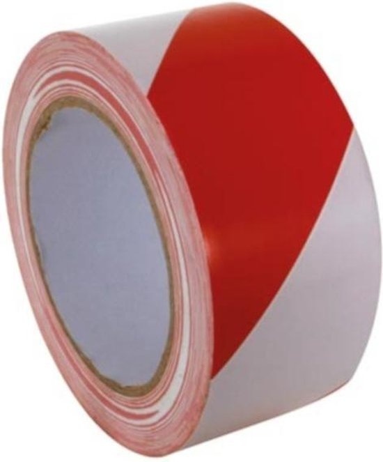 5410329655280 - Signalband für Warn- und Markierungszwecke selbstklebend auf Rolle rot weiß 5 cm x 33 m