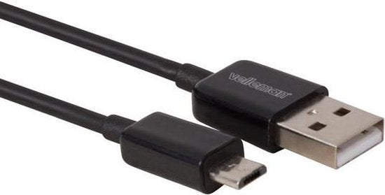 5410329702410 - KABEL USB 20 A MALE ZU MICRO-USB 5P MALE - 2 m - SCHWARZ