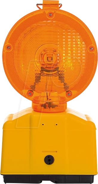 5410329758844 - Orangefarbene LED-Baustellenlampe für hohe Sichtbarkeit auf der Baustelle oder in gefährlichen Bereichen - yellow - Perel