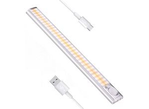5410488729693 - Kabellose Schranklampe mit 160 LEDs LED-Küchenleiste LED-Küchenbeleuchtung unter dem Schrank Bewegungsmelder-Lampe Nachtlicht USB-Aufladung für