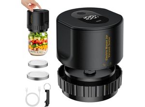 5410488754626 - Vakuumiergerät Einmachglas Vakuumierer Elektrischer Mason Jar VerschließEr Kit mit 10 Deckeln Vacuum Sealer mit Led Anzeige für Normalen und