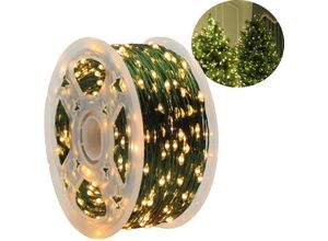 5410488755432 - Fitags - Lichterkette Außen 50M 500 led Kupferdraht Grün Beleuchtung Led Lichter mit Stecker 8 Modi Aussen Innen Dekoration Draußen Wasserdicht für