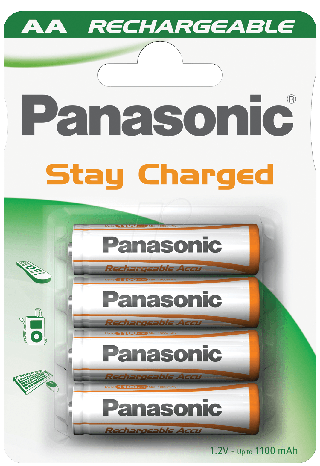 5410853045304 - 1x4 Panasonic Akku NiMH Mignon AA 1000 mAh Stay Charged  5410853045304