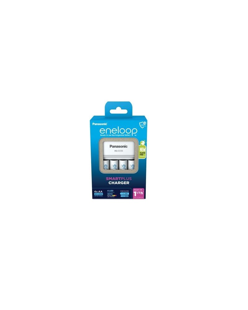 5410853063933 - Akku NiMH Universal Ladegerät bq CC55 aa aaa - eneloop inkl Akkus 4x Mignon 2000mAh Retail (K-KJ55MCD40E) - Panasonic