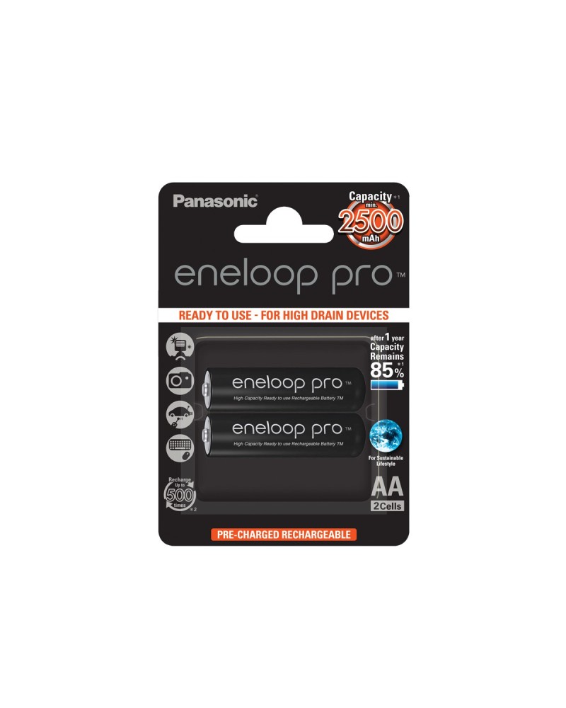 5410853064145 - eneloop pro BK-3HCDE 2BE - Battery 2 x AA type - NiMH - ( rechargeable ) - 2500 mAh