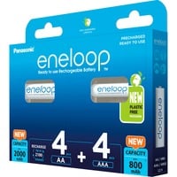 5410853064879 - eneloop BK-KJMCDE44E - Battery - (4 AA batteries 4 AAA batteries) 8 x AA   AAA - NiMH - ( rechargeable )