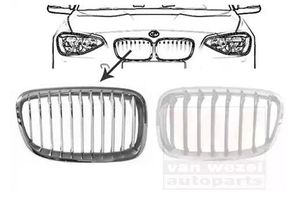 5410909491499 - VAN WEZEL Kühlergrill BMW 0633514 51137262120 Kühlergitter