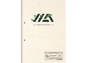 5411028300914 - AURORA Shine Bright & Recycled Notizblock DIN A4 Liniert Geleimt Seitlich gebunden Papier Softcover Creme Perforiert 100 Seiten