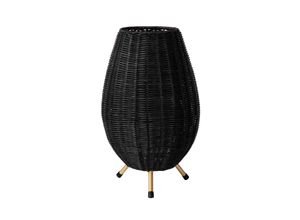 5411212031730 - Tischleuchte Colin aus Rattan Ø22cm schwarz gold