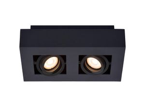 5411212092304 - Xirax - Deckenstrahler - led Dim to warm - GU10 - 2x5W 2200K 3000K - Schwarz - Lucide