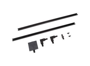 5411212093295 - Track Starter-Set - 1-Phasen Stromschiene   Schienensystem - 2 Meter - Schwarz - Lucide