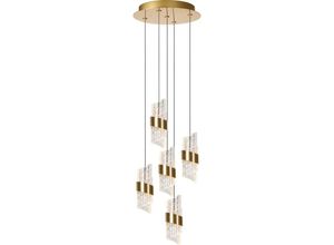 5411212134622 - Kligande - Pendelleuchten - ø 30 cm - led Dim - 5x8W 2700K - Mattes Gold   Messing - Lucide