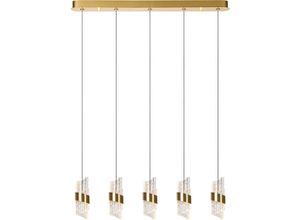 5411212134646 - Kligande - Pendelleuchten - led Dim - 5x78W 2700K - Mattes Gold   Messing - Lucide